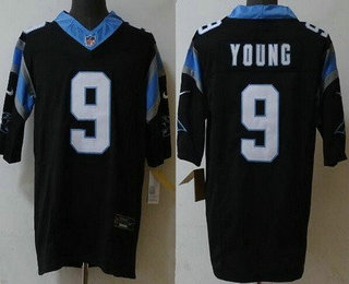 Men's Carolina Panthers #9 Bryce Young Limited Black FUSE Vapor Jersey