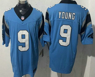 Men's Carolina Panthers #9 Bryce Young Limited Blue FUSE Vapor Jersey