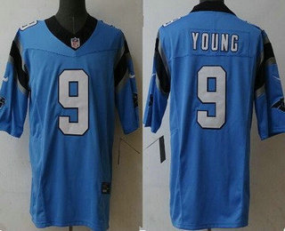 Men's Carolina Panthers #9 Bryce Young Limited Blue FUSE Vapor Jersey