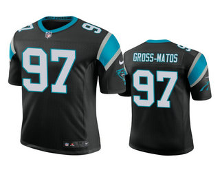 Men's Carolina Panthers #97 Yetur Gross-Matos Black 2020 NFL Draft Vapor Limited Jersey