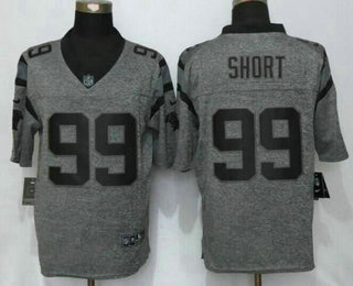 Men's Carolina Panthers #99 Kawann Short Gray Gridiron Nike NFL Limited Jersey