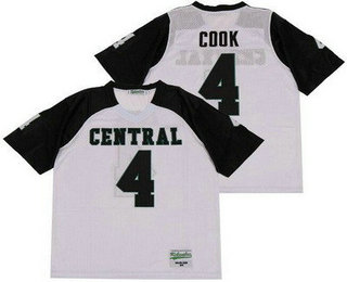 Men's Century High School #4 Dalvin Cook White Football Jersey