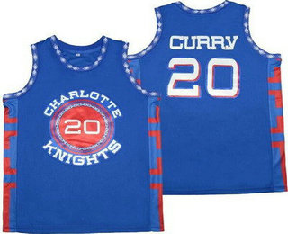 Men's Charlotte Christian Knights #20 Stephen Curry White Basketball Jersey