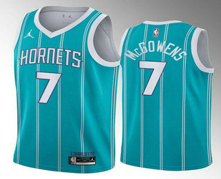 Men's Charlotte Hornets #7 Bryce McGowens 2022 Draft Stitched Basketball Jersey