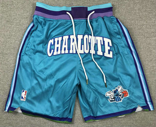 Men's Charlotte Hornets Light Blue City Icon Edition Stitched Shorts