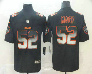 Men's Chicago Bear #52 Khalil Mack Black 2019 Vapor Smoke Fashion Stitched NFL Nike Limited Jersey