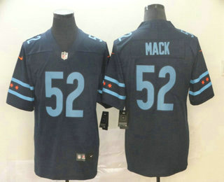 Men's Chicago Bear #52 Khalil Mack Navy Blue 2019 Vapor Untouchable Stitched NFL Nike City Edition Limited Jersey