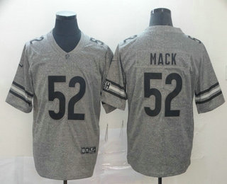 Men's Chicago Bear #52 Khalil Mack Nike Gray Gridiron 2018 Vapor Untouchable NFL Gray Limited Jersey