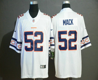 Men's Chicago Bear #52 Khalil Mack White 2019 NEW Team Logo Vapor Untouchable Stitched NFL Nike Limited Jersey