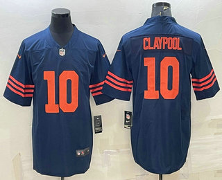 Men's Chicago Bears #10 Chase Claypool Blue Orange 2022 Vapor Untouchable Stitched NFL Nike Limited Jersey