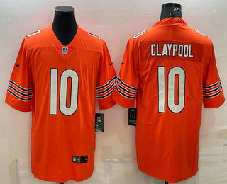 Men's Chicago Bears #10 Chase Claypool Orange 2022 Vapor Untouchable Stitched NFL Nike Limited Jersey