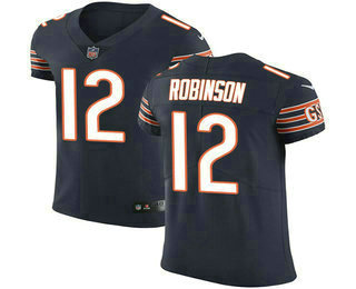 Men's Chicago Bears #12 Allen Robinson Navy Blue 2018 Vapor Untouchable Stitched NFL Nike Elite Jersey