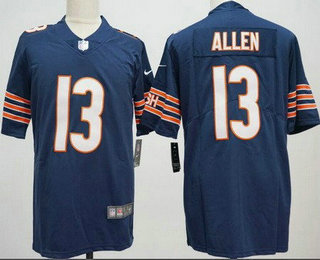 Men's Chicago Bears #13 Keenan Allen Limited Navy Vapor Jersey