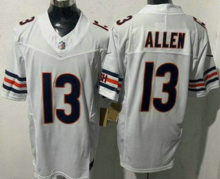 Men's Chicago Bears #13 Keenan Allen Limited White FUSE Vapor Jersey