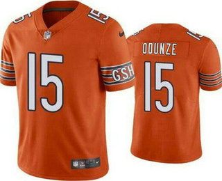 Men's Chicago Bears #15 Rome Odunze Limited Orange Vapor Jersey