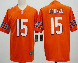 Men's Chicago Bears #15 Rome Odunze Limited Orange Vapor Jersey