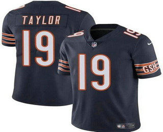 Men's Chicago Bears #19 Tory Taylor Limited Navy Vapor Jersey