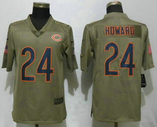 Men's Chicago Bears #24 Jordan Howard Olive 2017 Salute To Service Stitched NFL Nike Limited Jersey