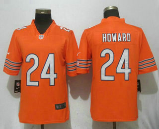 Men's Chicago Bears #24 Jordan Howard Orange 2017 Vapor Untouchable Stitched NFL Nike Limited Jersey