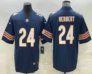 Men's Chicago Bears #24 Khalil Herbert Navy Blue 2022 Vapor Untouchable Stitched NFL Nike Limited Jersey