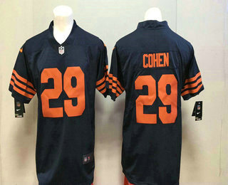 Men's Chicago Bears #29 Tarik Cohen Blue with Orange 2017 Vapor Untouchable Stitched NFL Nike Limited Jersey