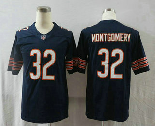 Men's Chicago Bears #32 David Montgomery Blue 2017 Vapor Untouchable Stitched NFL Nike Limited Jersey