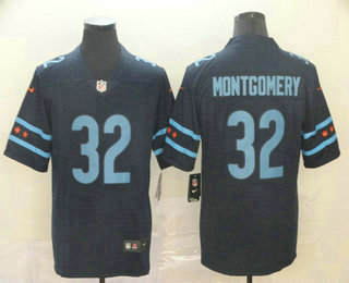 Men's Chicago Bears #32 David Montgomery Navy Blue 2019 Vapor Untouchable Stitched NFL Nike City Edition Limited Jersey