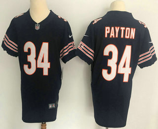 Men's Chicago Bears #34 Walter Payton Navy Blue 2017 Vapor Untouchable Stitched NFL Nike Elite Jersey