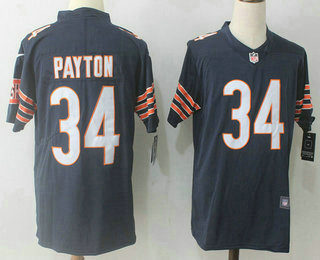 Men's Chicago Bears #34 Walter Payton Navy Blue 2017 Vapor Untouchable Stitched NFL Nike Limited Jersey