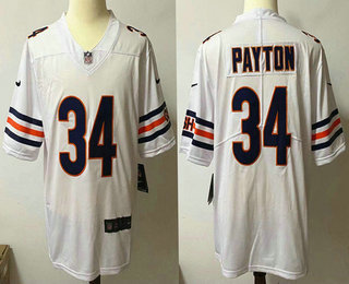 Men's Chicago Bears #34 Walter Payton White 2017 Vapor Untouchable Stitched NFL Nike Limited Jersey