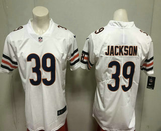 Men's Chicago Bears #39 Eddie Jackson White 2017 Vapor Untouchable Stitched NFL Nike Limited Jersey