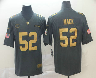 Men's Chicago Bears #52 Khalil Mack Anthracite Gold 2016 Salute To Service Stitched NFL Nike Limited Jersey