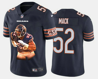 Men's Chicago Bears #52 Khalil Mack Navy Blue Player Portrait Edition 2020 Vapor Untouchable Stitched NFL Nike Limited Jersey 2