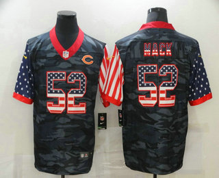 Men's Chicago Bears #52 Khalil Mack USA Camo 2020 Salute To Service Stitched NFL Nike Limited Jersey