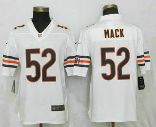 Men's Chicago Bears #52 Khalil Mack White 2018 Vapor Untouchable Stitched NFL Nike Limited Jersey