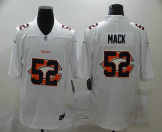 Men's Chicago Bears #52 Khalil Mack White 2020 Shadow Logo Vapor Untouchable Stitched NFL Nike Limited Jersey