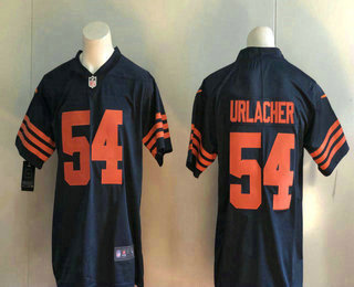 Men's Chicago Bears #54 Brian Urlacher Blue with Orange 2017 Vapor Untouchable Stitched NFL Nike Limited Jersey