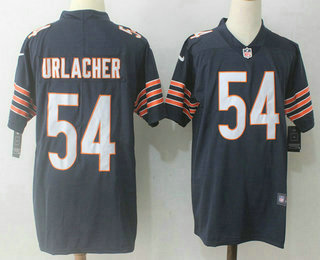 Men's Chicago Bears #54 Brian Urlacher Navy Blue 2017 Vapor Untouchable Stitched NFL Nike Limited Jersey