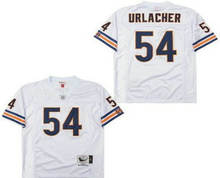 Men's Chicago Bears #54 Brian Urlacher White 2000 Throwback Mesh Jersey