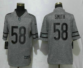 Men's Chicago Bears #58 Roquan Smith 2017 Vapor Untouchable Stitched NFL Nike Gray Gridiron Limited Jersey