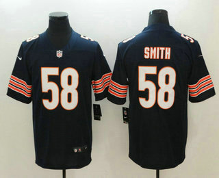 Men's Chicago Bears #58 Roquan Smith Navy Blue Team Color 2018 Vapor Untouchable Stitched NFL Nike Limited Jersey