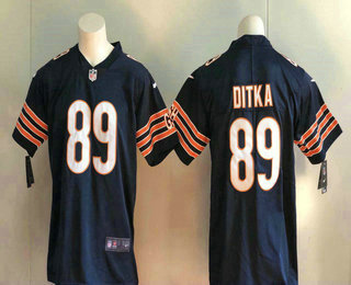 Men's Chicago Bears #89 Mike Ditka Navy Blue 2017 Vapor Untouchable Stitched NFL Nike Limited Jersey