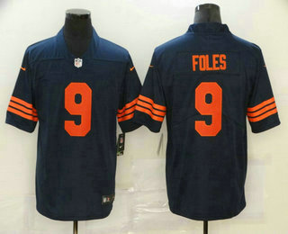 Men's Chicago Bears #9 Nick Foles Blue With Orange 2017 Vapor Untouchable Stitched NFL Nike Limited Jersey