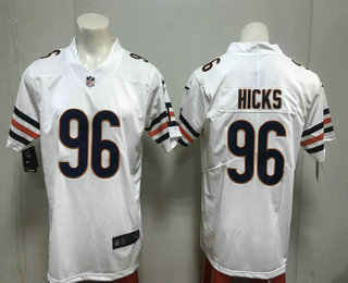 Men's Chicago Bears #96 Akiem Hicks White 2017 Vapor Untouchable Stitched NFL Nike Limited Jersey