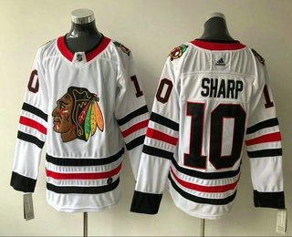 Men's Chicago Blackhawks #10 Patrick Sharp White 2017-2018 Hockey Adidas Stitched NHL Jersey