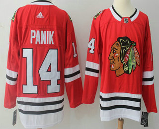 Men's Chicago Blackhawks #14 Richard Panik Red 2017-2018 Hockey Adidas Stitched NHL Jersey