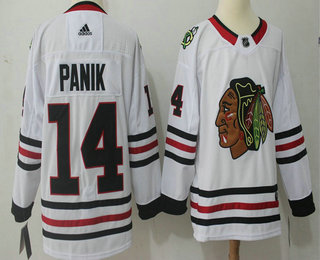 Men's Chicago Blackhawks #14 Richard Panik White 2017-2018 Hockey Adidas Stitched NHL Jersey