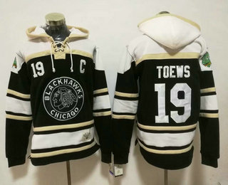 Men's Chicago Blackhawks #19 Jonthan Toews New Black 2019 Winter Classic Adidas Stitched NHL Old Tim Hockey Hoodie