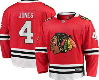 Men's Chicago Blackhawks #4 Seth Jones Red Authentic Jersey