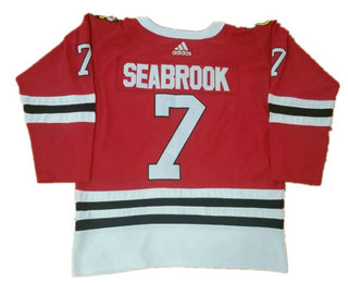 Men's Chicago Blackhawks #7 Brent Seabrook Red 2017-2018 Hockey Adidas Stitched NHL Jersey